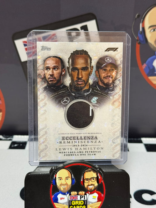 Lewis Hamilton Reminiscenza Race-Worn Suit Relic - Topps 2024 Eccellenza