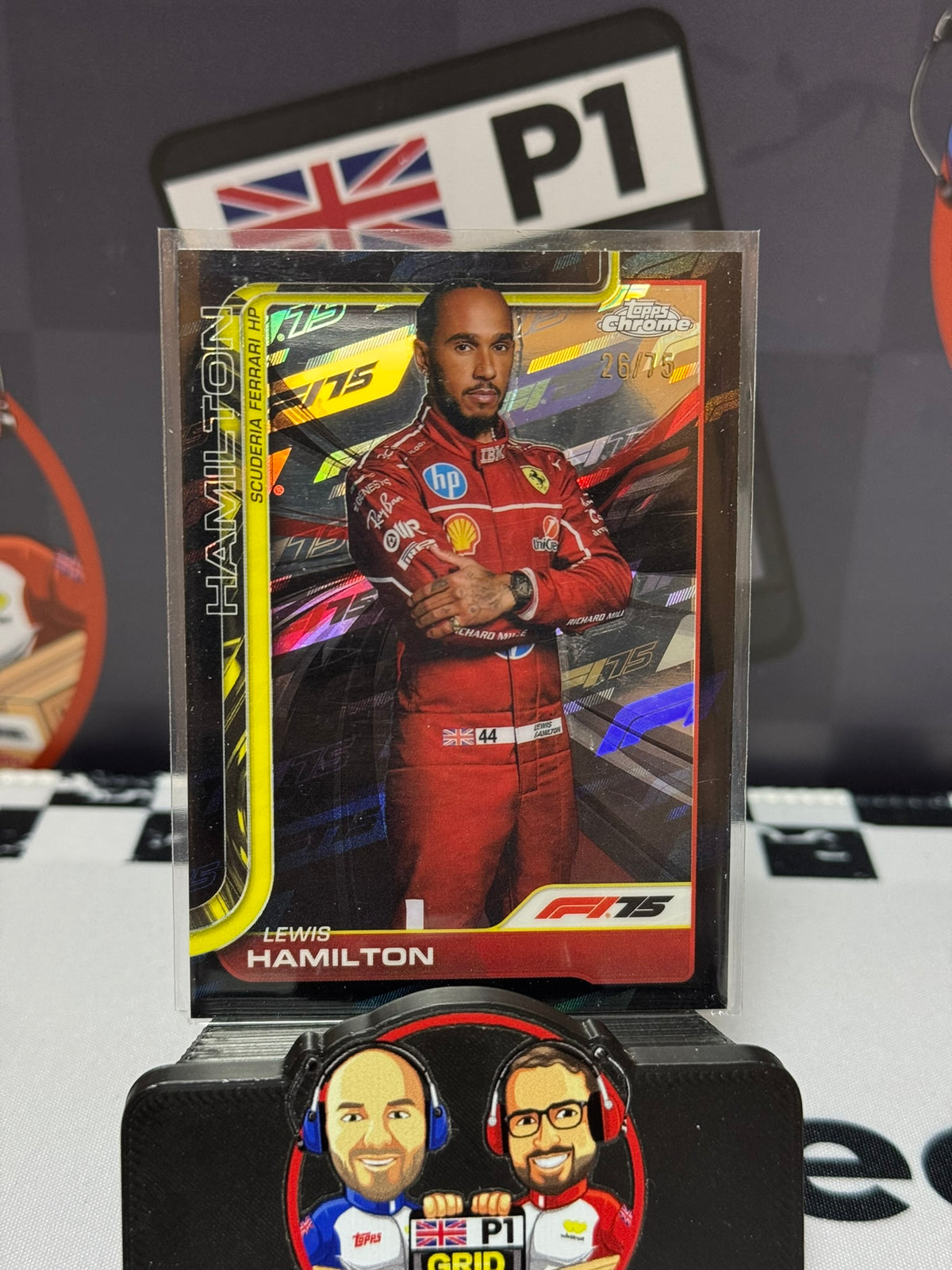 Lewis Hamilton Ferrari Portrait F1 75 26/75 - Topps 2025 Chrome