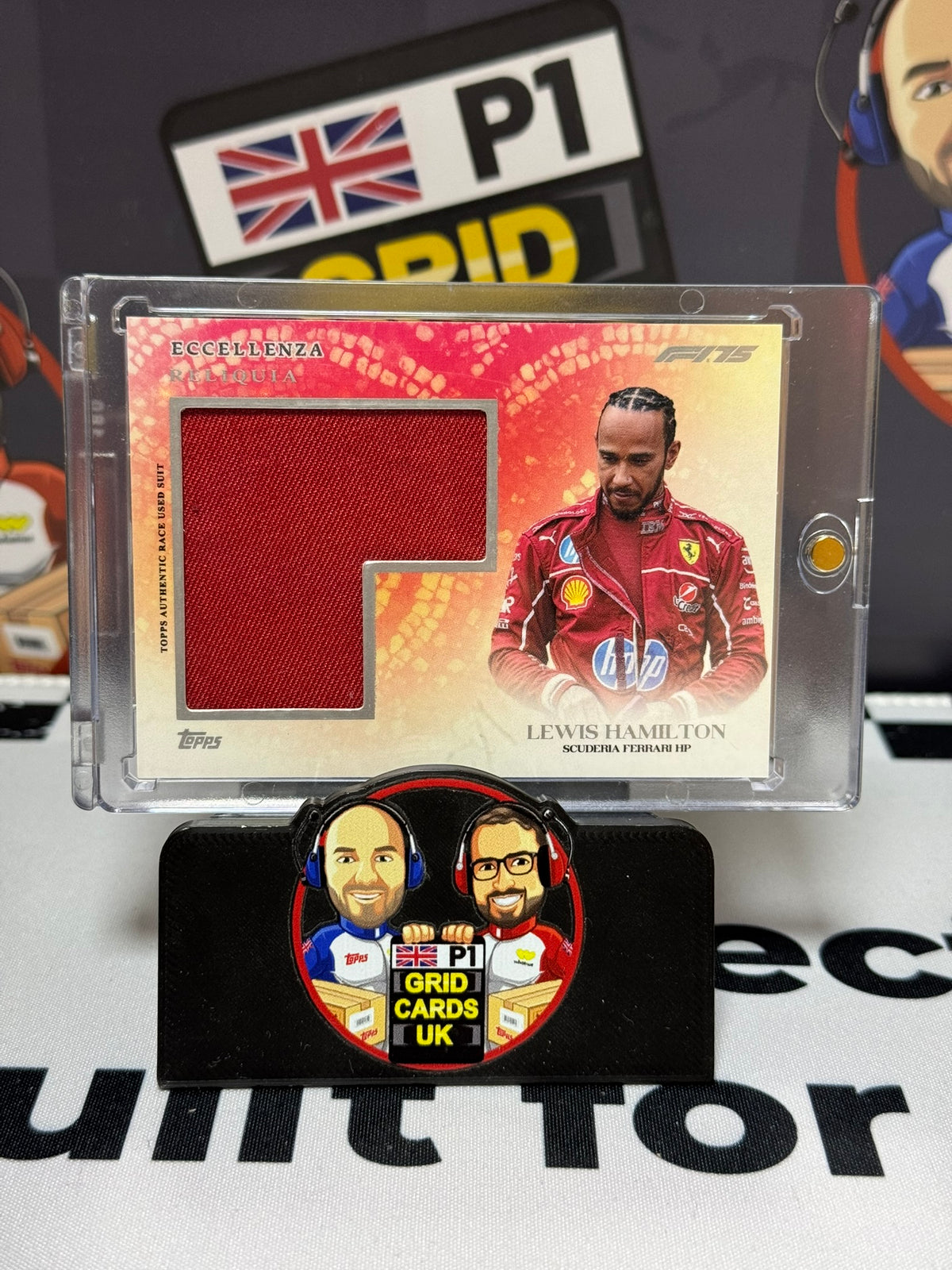 Lewis Hamilton Ferrari Race-Used Suit Relic - Topps 2025 Eccellenza Reliquia