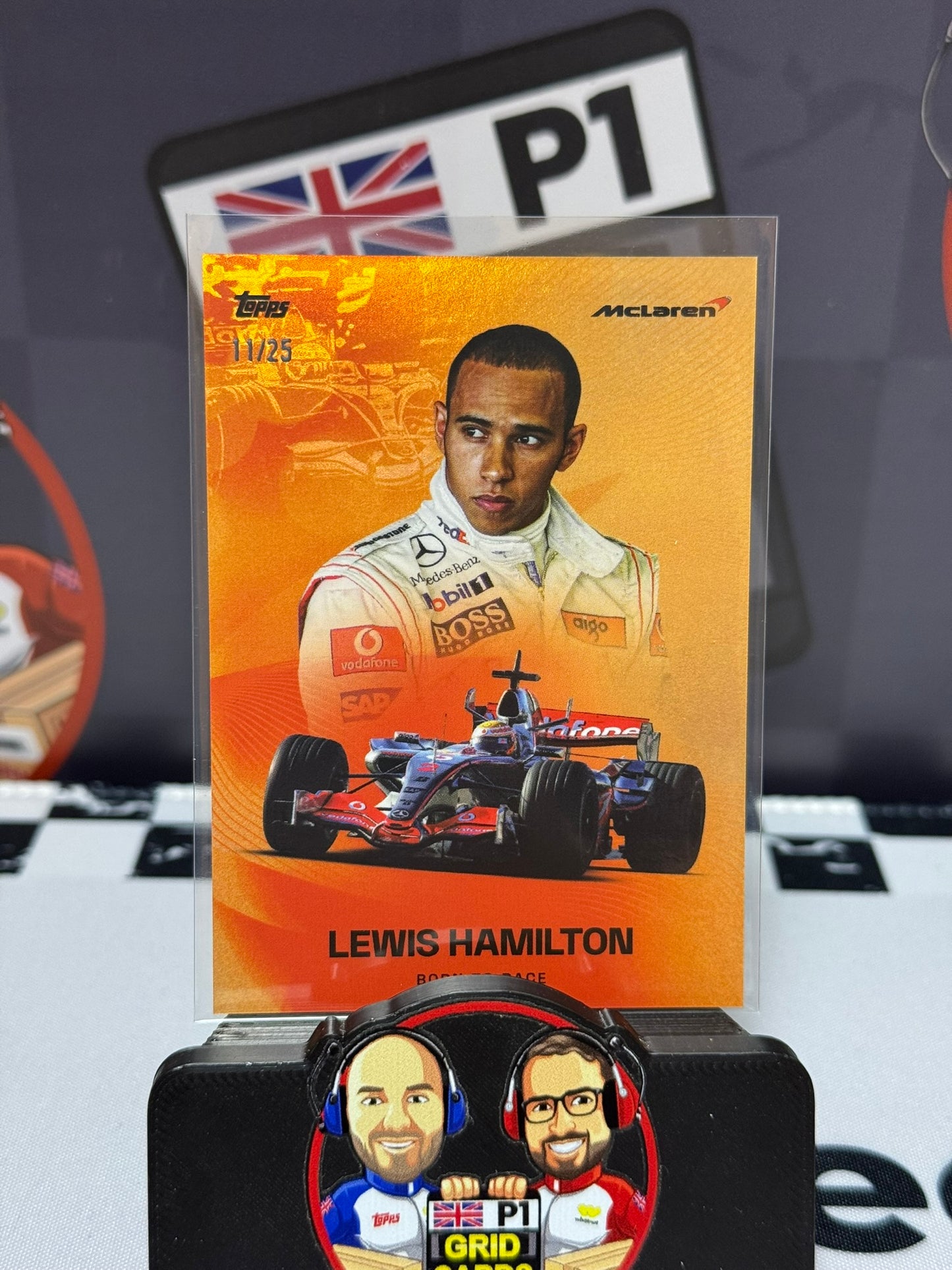 Lewis Hamilton Born to Race ORANGE 11/25 - Topps 2025 McLaren Racing