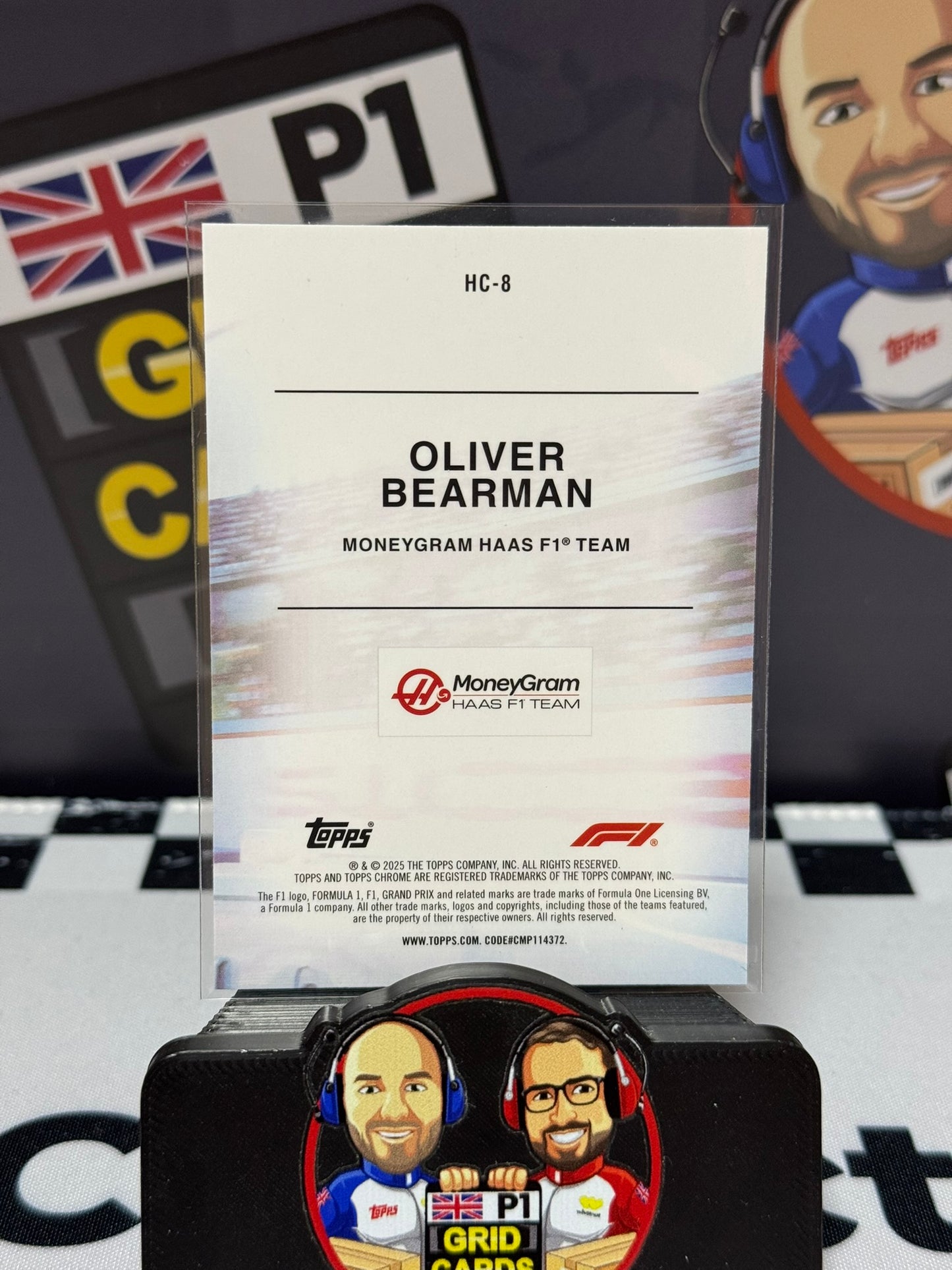 Oliver Bearman Helmet Collection LOGOFRACTOR Rookie RC - Topps 2025 Chrome
