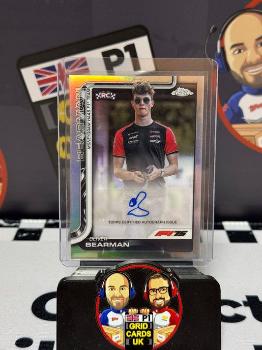 Oliver Bearman AUTO Rookie RC - Topps 2025 Chrome