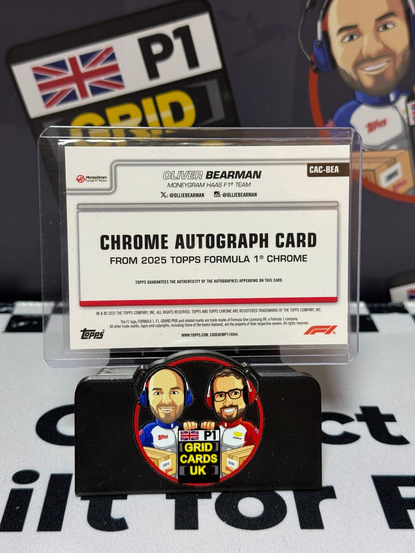 Oliver Bearman AUTO Rookie RC - Topps 2025 Chrome