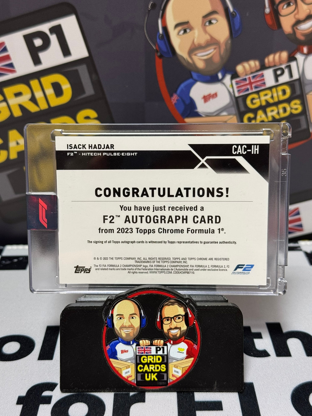 Isack Hadjar F2 AUTO GOLD 47/50 - Topps 2023 Chrome