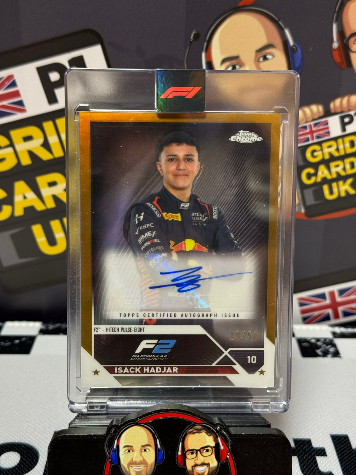 Isack Hadjar F2 AUTO GOLD 19/50 - Topps 2023 Chrome