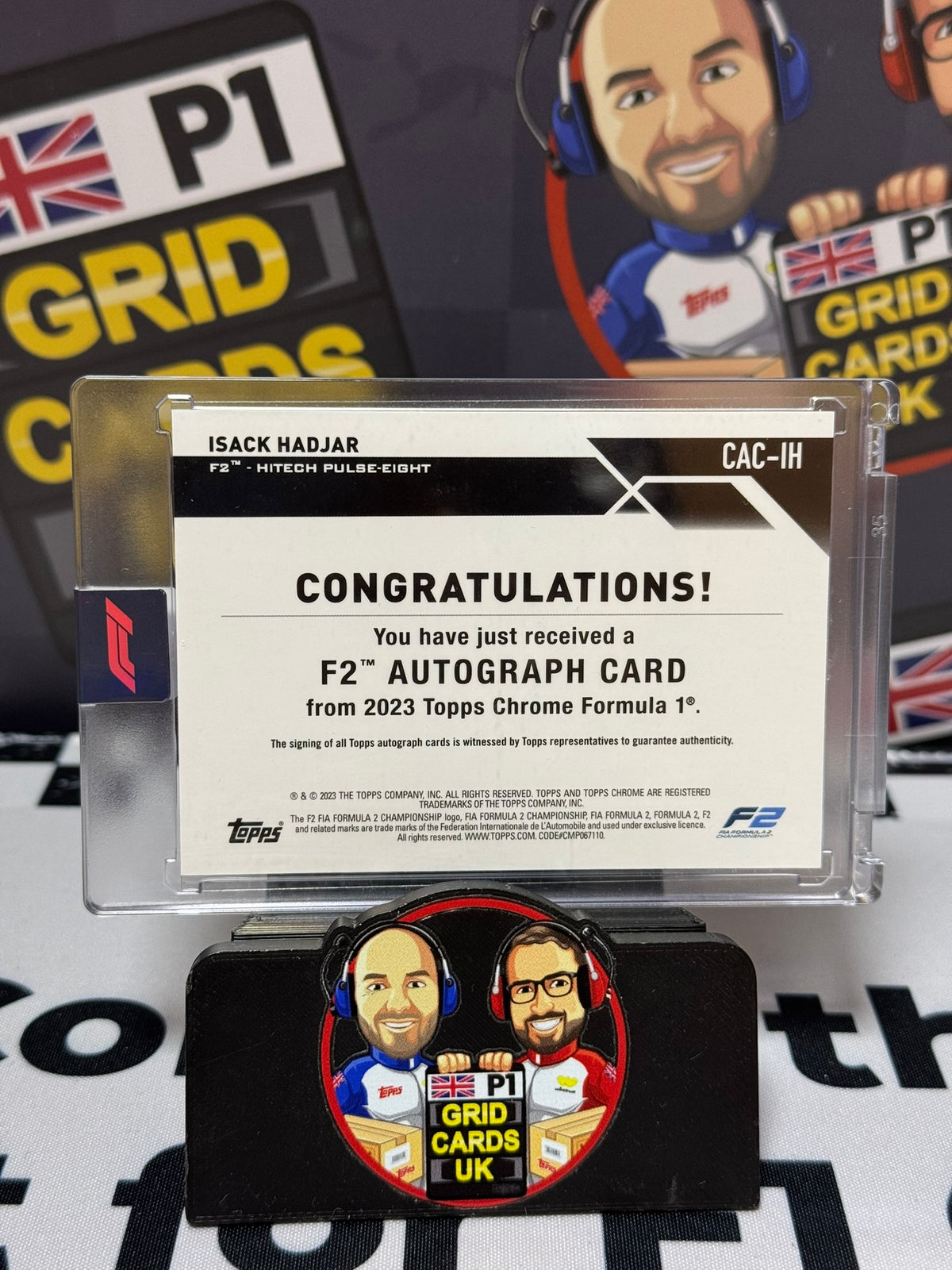 Isack Hadjar F2 AUTO GOLD 19/50 - Topps 2023 Chrome