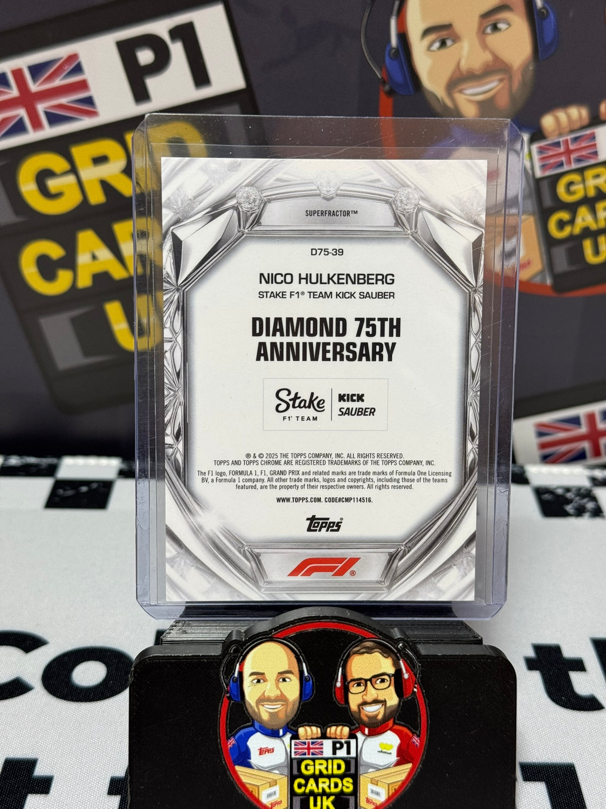 Nico Hulkenberg Diamond 75th Anniversary SUPERFRACTOR 1/1 - Topps 2025 Chrome