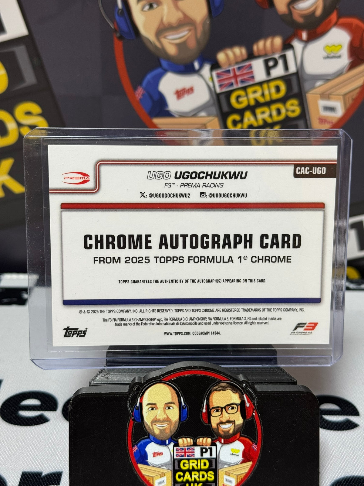 Ugo Ugochukwu F3 AUTO ORANGE SAPPHIRE 13/25 1st - Topps 2025 Chrome
