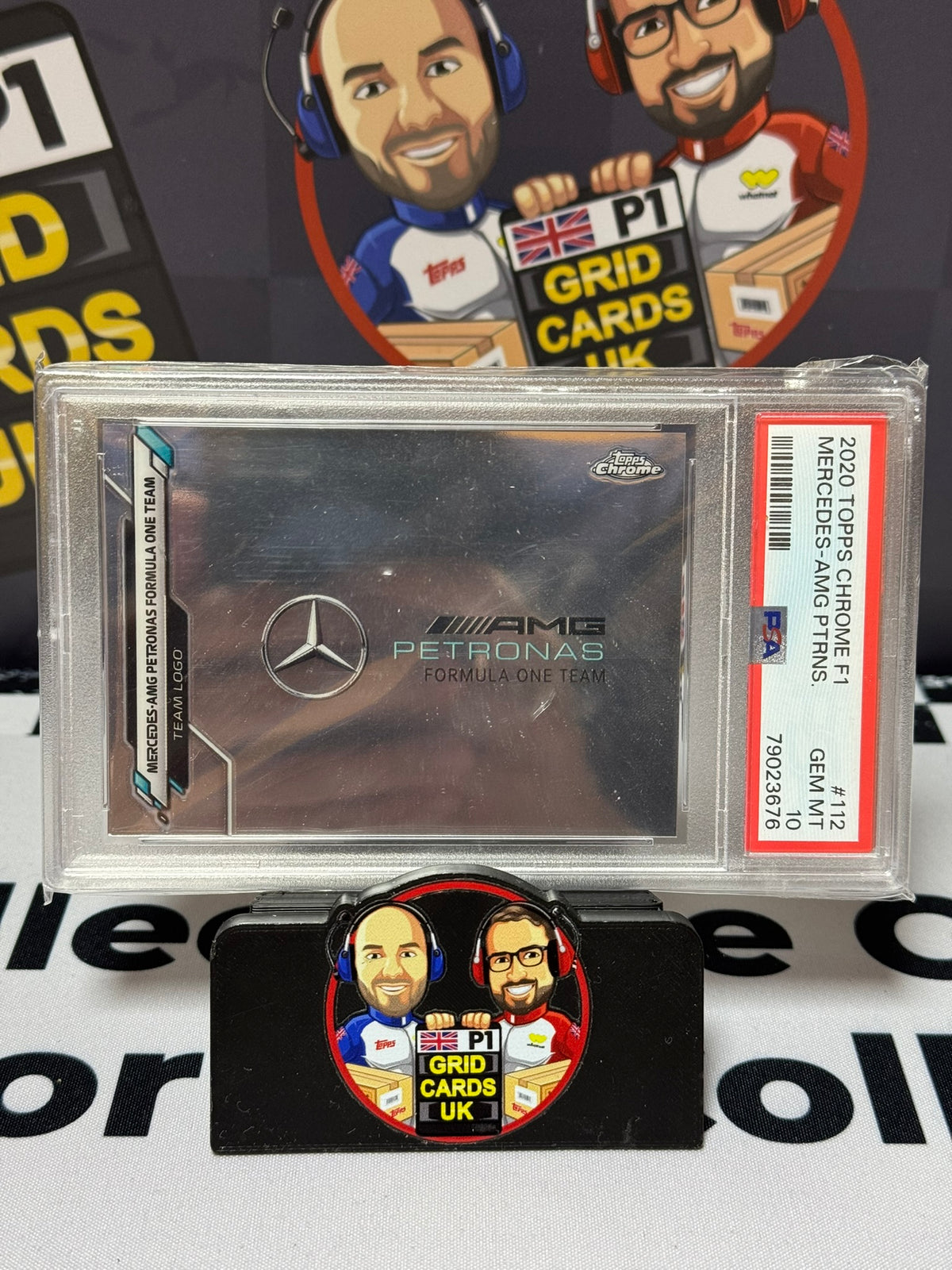 Mercedes AMG Team Logo #112 - Topps Chrome 2020 - PSA 10