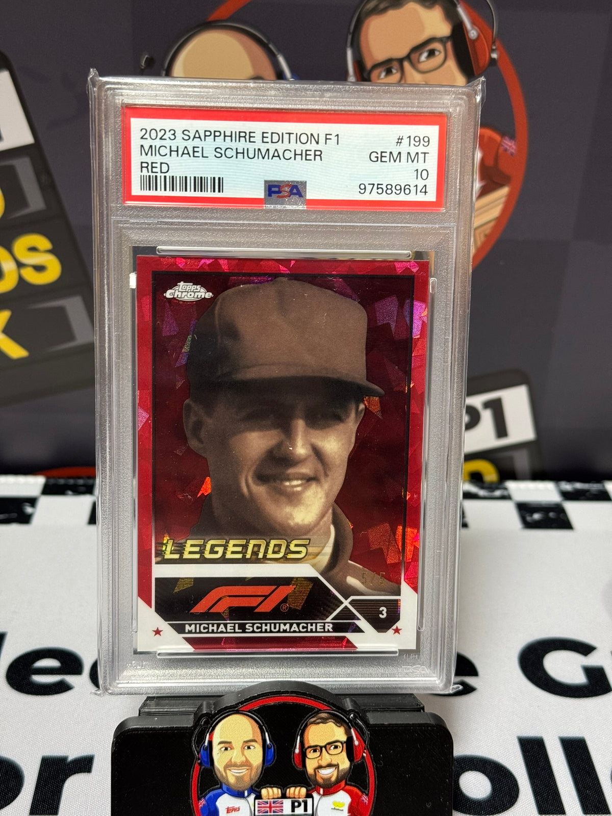 Michael Schumacher Legends RED 5/5 #199 - Topps Sapphire 2023 - PSA 10