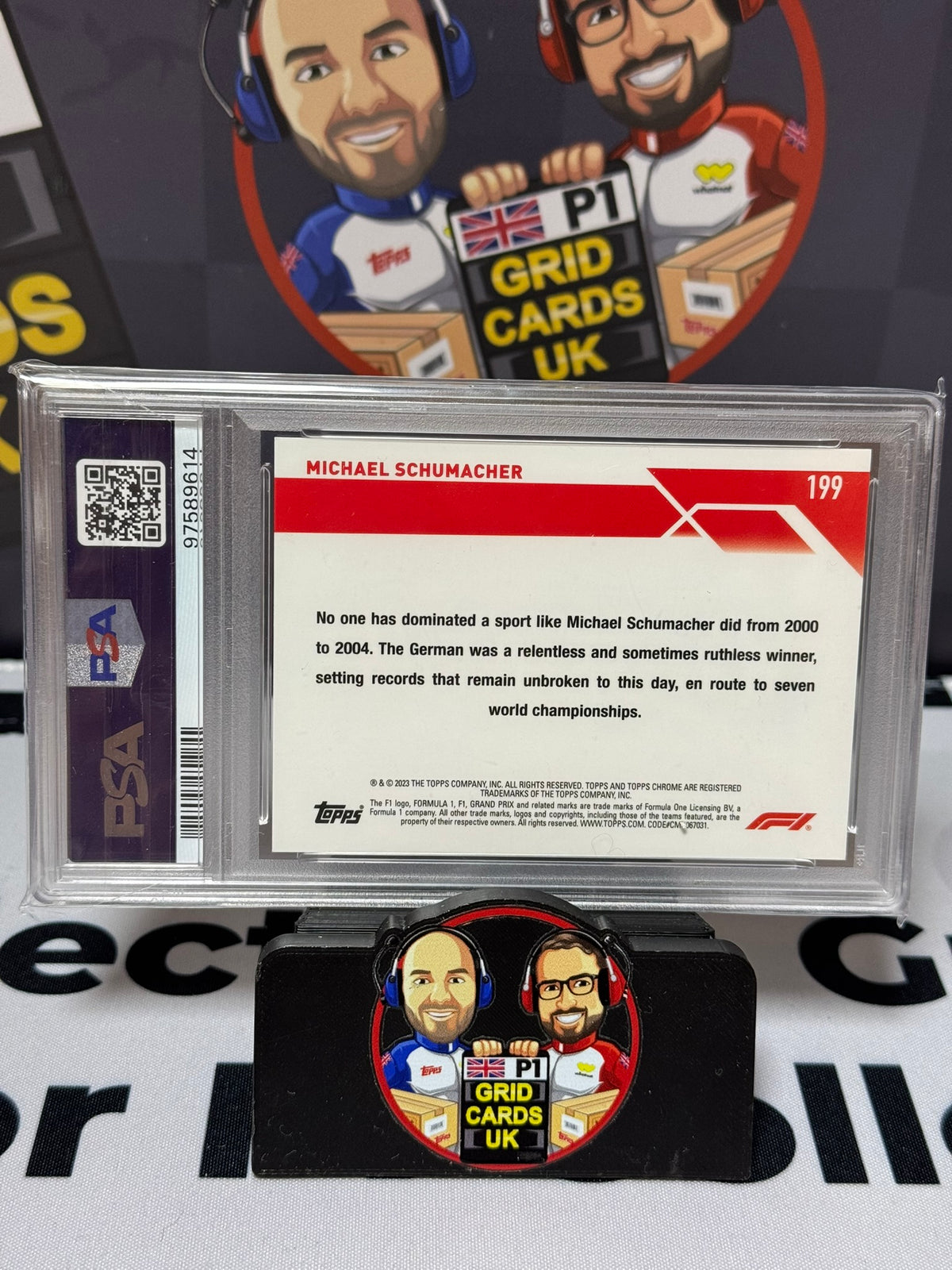 Michael Schumacher Legends RED 5/5 #199 - Topps Sapphire 2023 - PSA 10