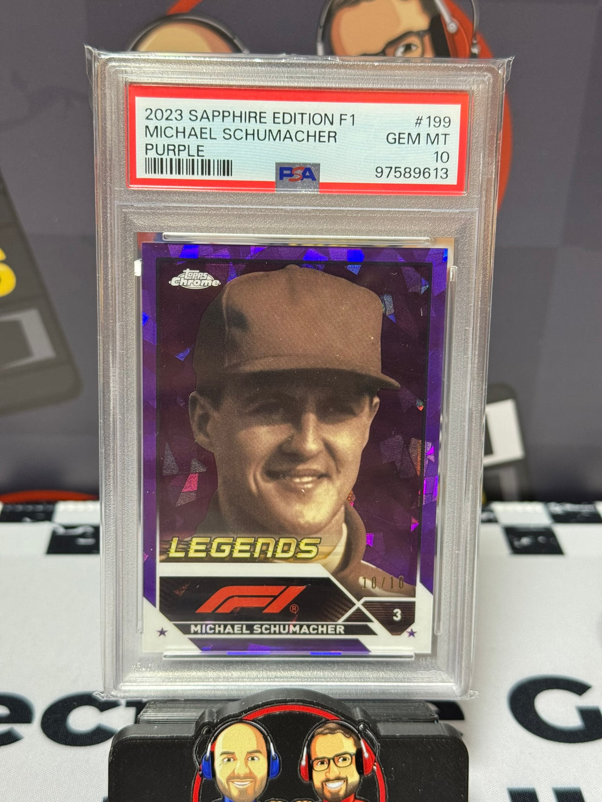 Michael Schumacher Legends PURPLE 10/10 #199 - Topps Sapphire 2023 - PSA 10