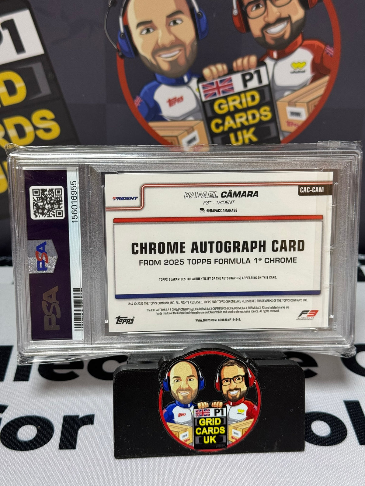 Rafael Camara AUTO F1 75TH 41/75 - Topps Chrome 2025 - PSA 9