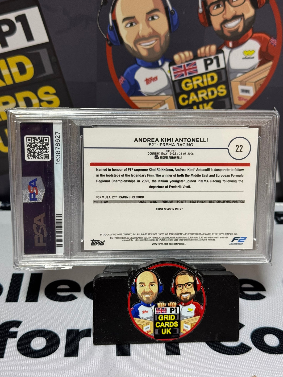 Kimi Antonelli Future Stars GREEN /99 #22 - Logofractor 2024 Topps - PSA 9