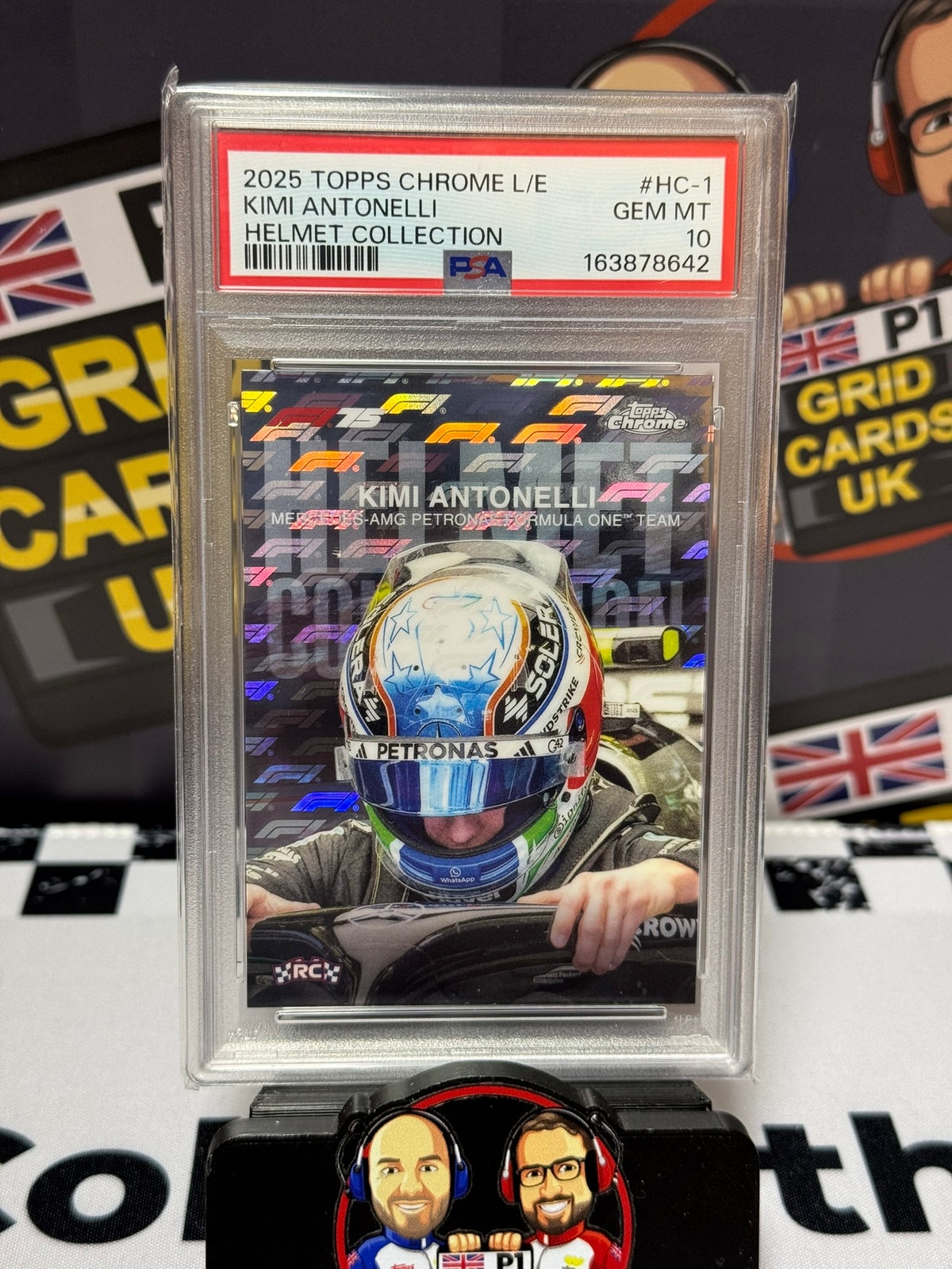 Kimi Antonelli Helmet Collection RC - Topps Chrome Logofractor 2025 - PSA 10