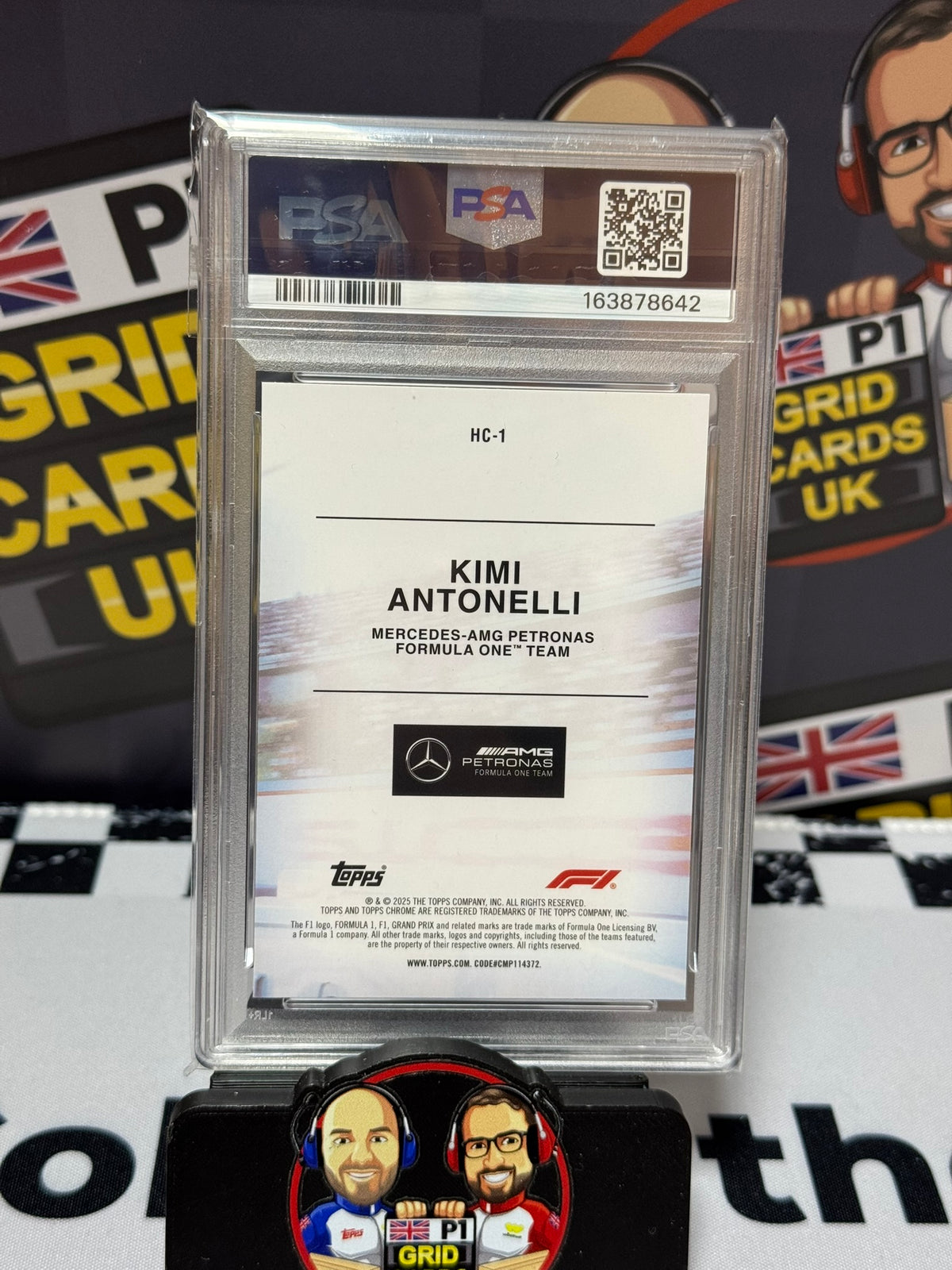 Kimi Antonelli Helmet Collection RC - Topps Chrome Logofractor 2025 - PSA 10