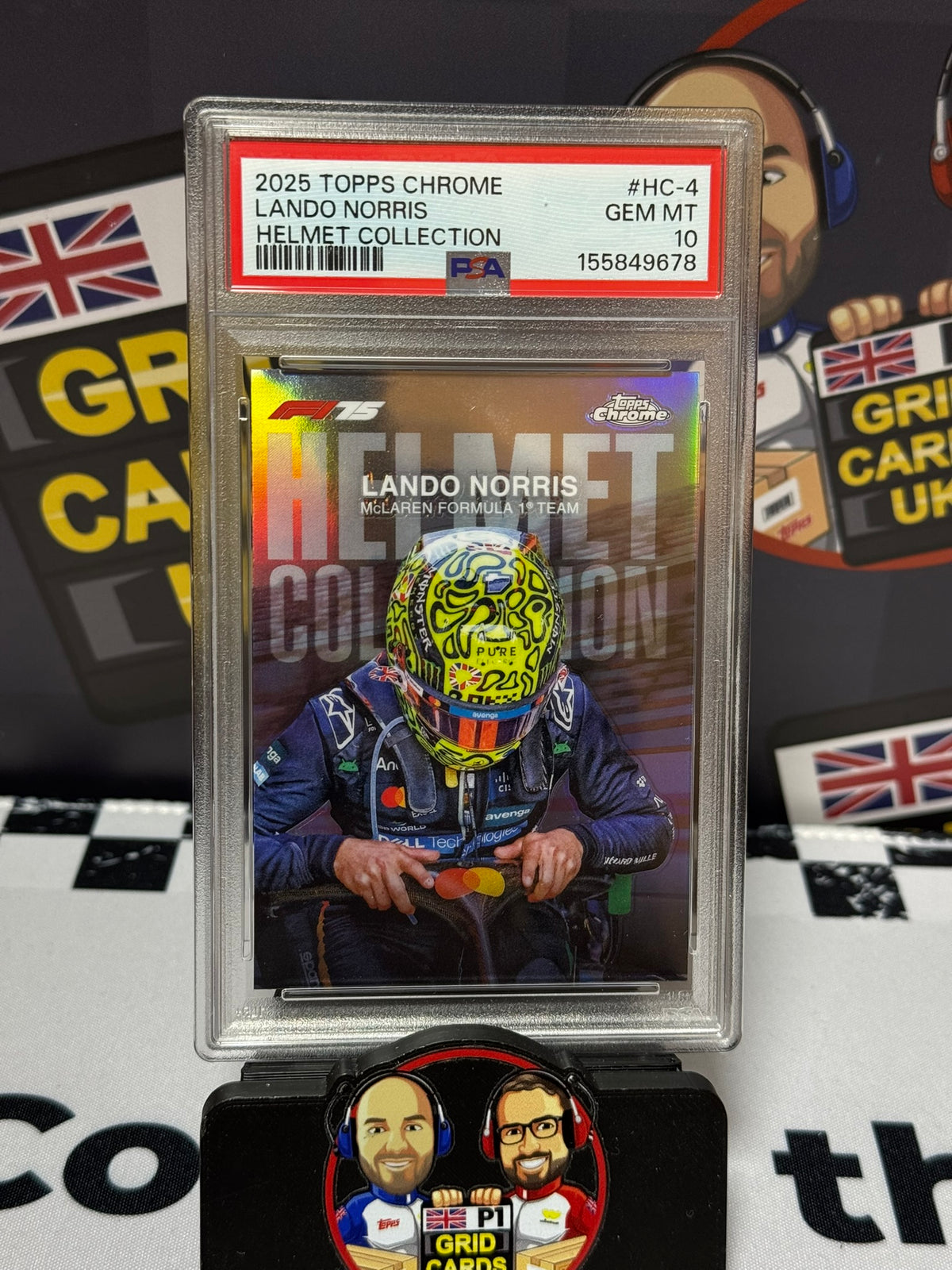 Lando Norris Helmet Collection - Topps Chrome 2025 - PSA 10