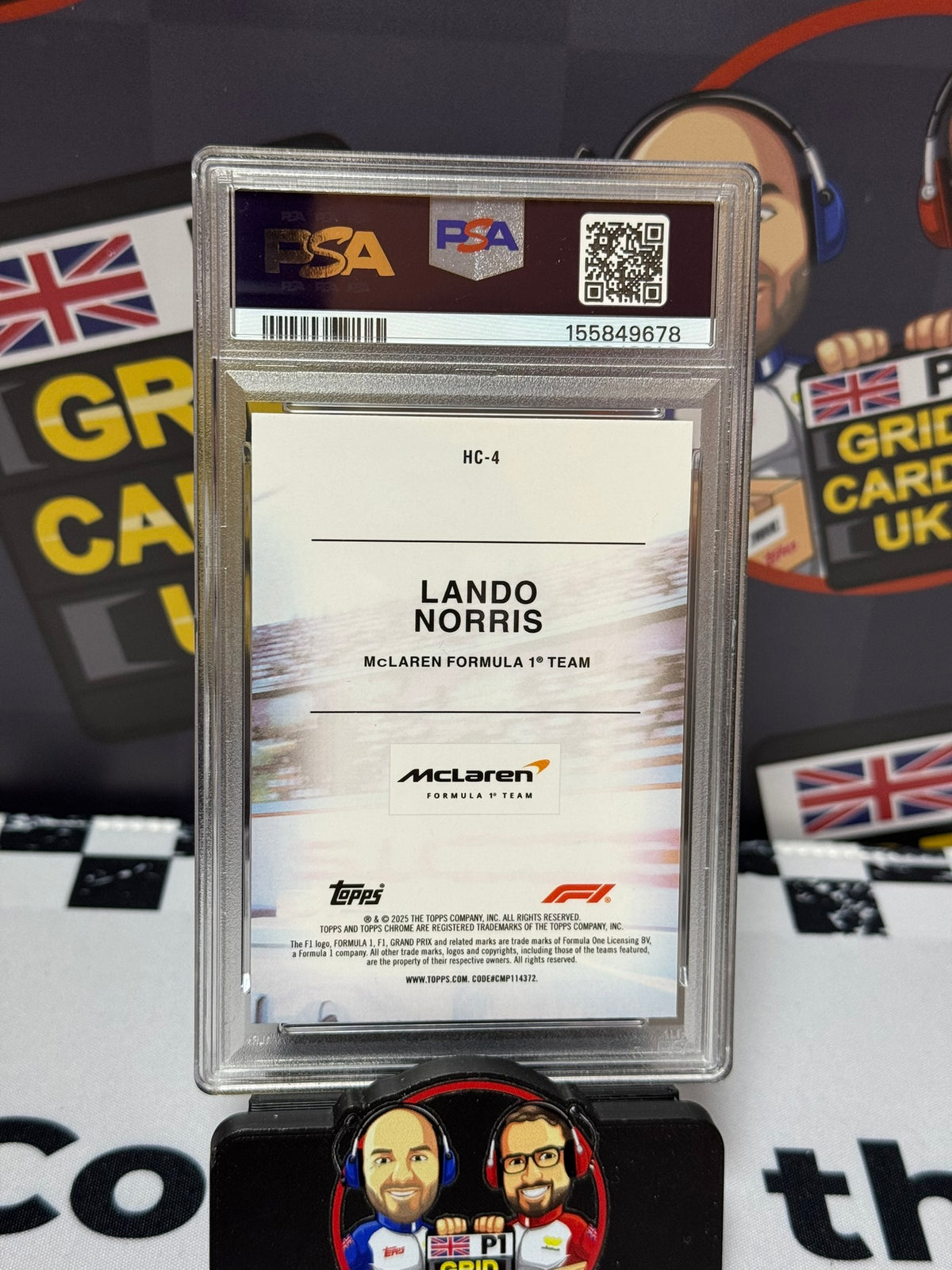 Lando Norris Helmet Collection - Topps Chrome 2025 - PSA 10