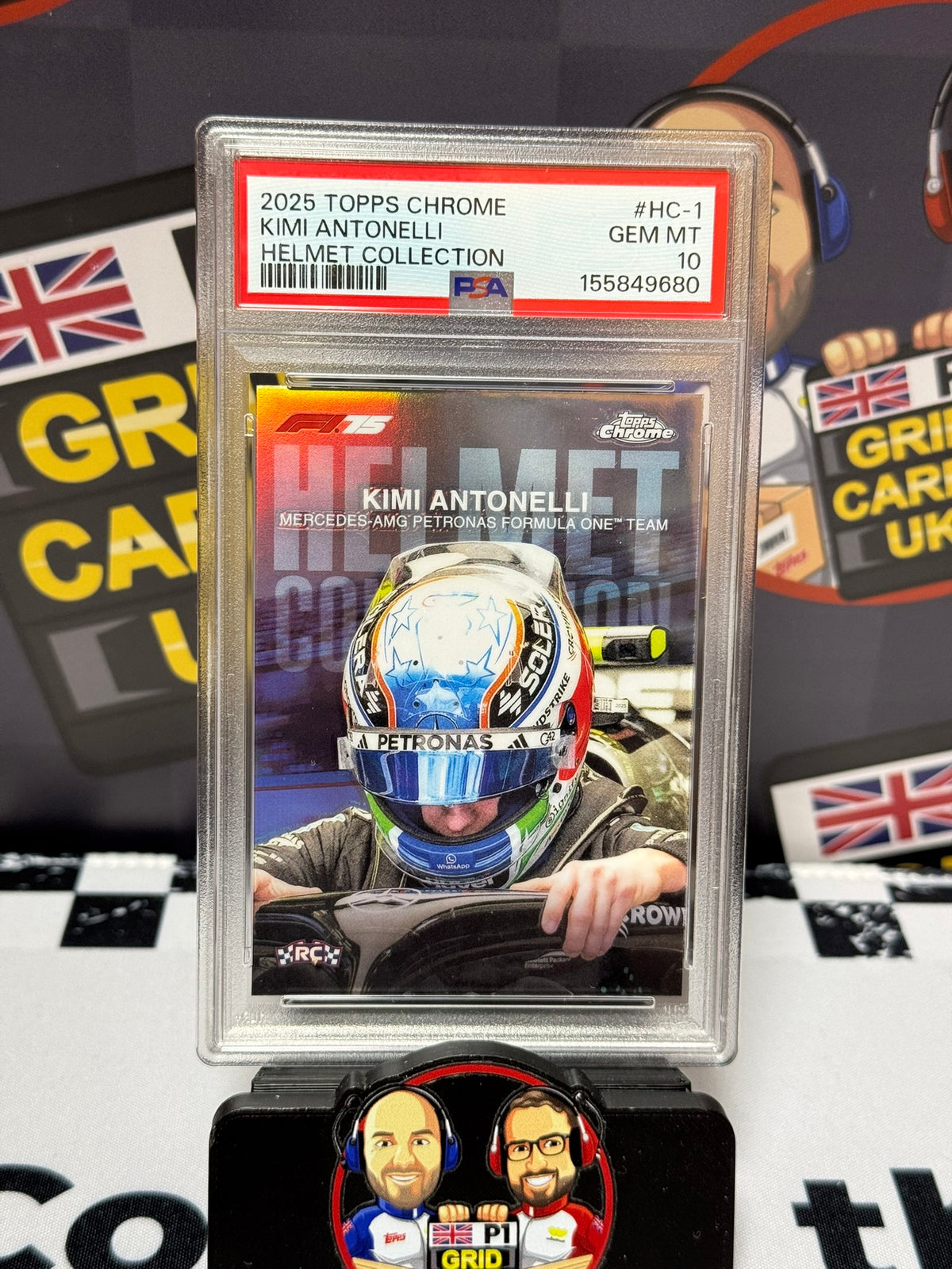 Kimi Antonelli Helmet Collection RC - Topps Chrome 2025 - PSA 10