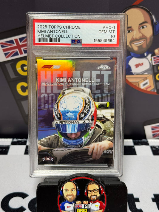 Kimi Antonelli Helmet Collection RC - Topps Chrome 2025 - PSA 10