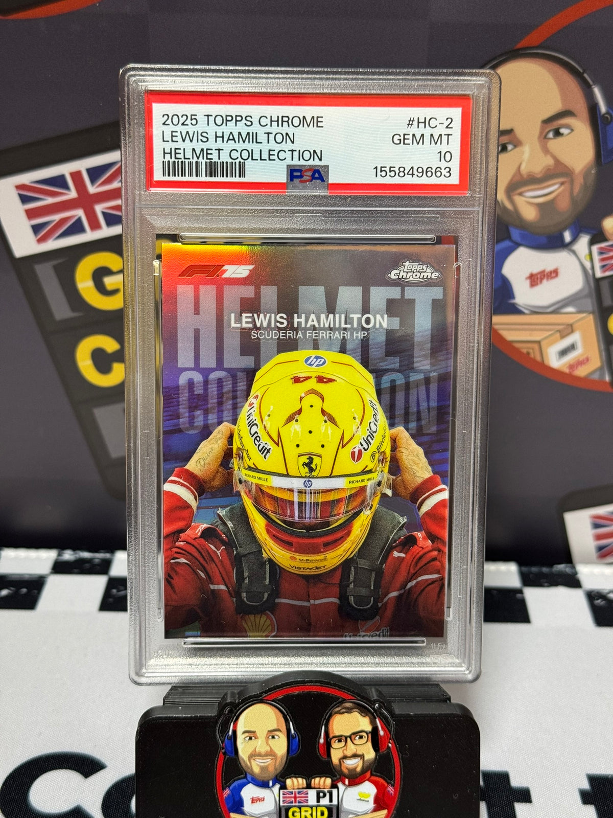 Lewis Hamilton Helmet Collection - Topps Chrome 2025 - PSA 10