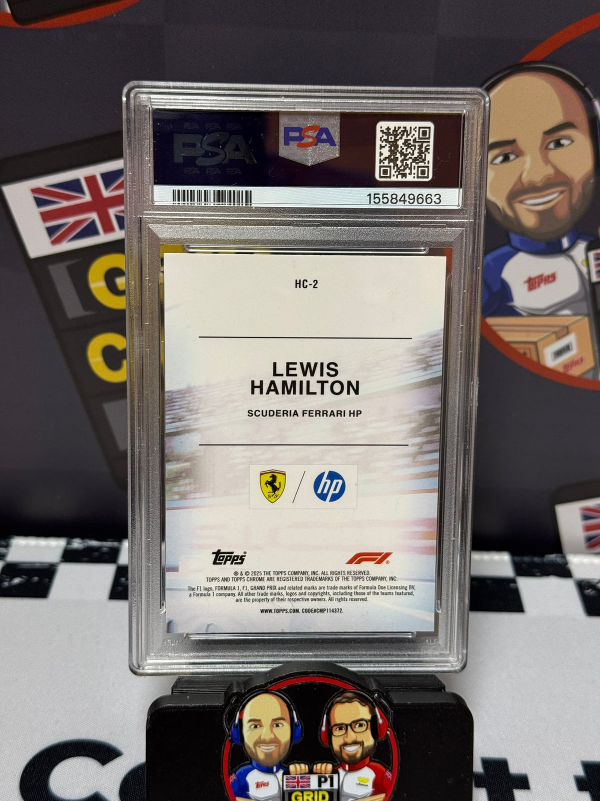 Lewis Hamilton Helmet Collection - Topps Chrome 2025 - PSA 10