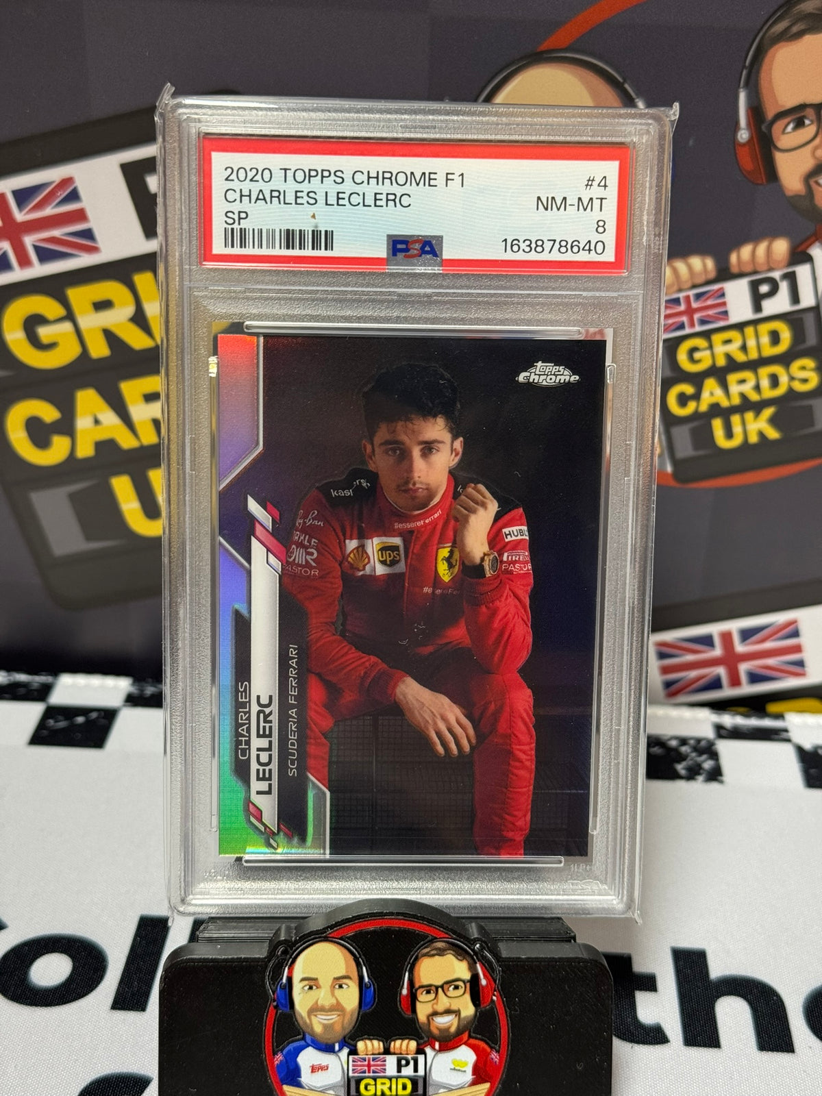Charles Leclerc Image Variation SP #4 - Topps Chrome 2020 - PSA 8