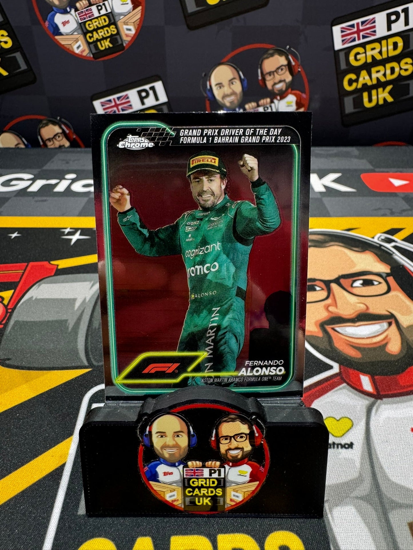 #159 Fernando Alonso - Driver of the Day - Topps F1 Chrome 2024 Base Card