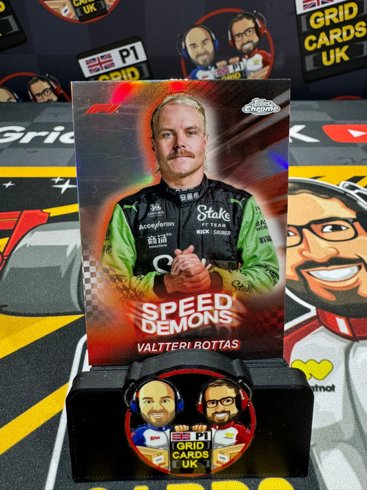 Speed Demon - Valtteri Bottas Insert #SD-13 - Topps F1 Chrome 2024 Insert Refractor Card