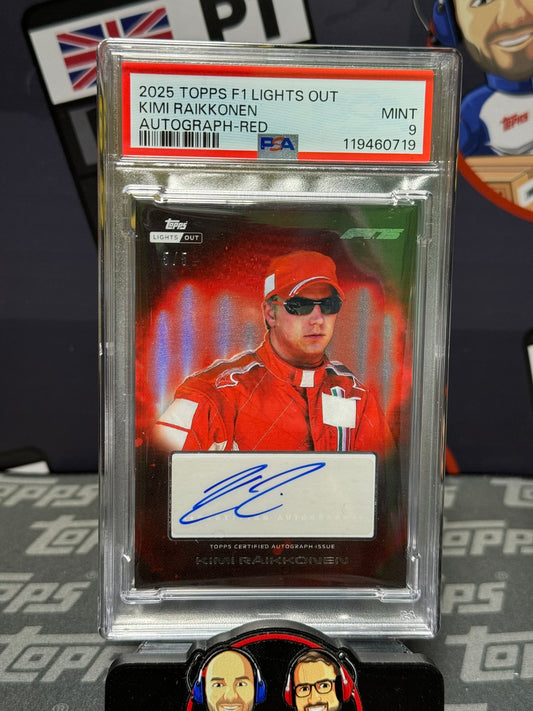Kimi Raikkonen RED 5/5 Auto - Topps F1 Lights Out 2025 - Graded Cert: 119460719