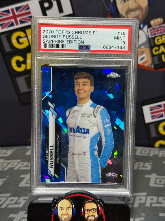 George Russell RC Rookie Portrait #19 PSA 9 - Topps F1 Sapphire 2020