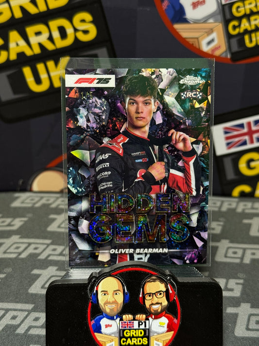 Oliver Bearman Rookie HIDDEN GEMS SSP 1/5 - Topps F1 Chrome 2025