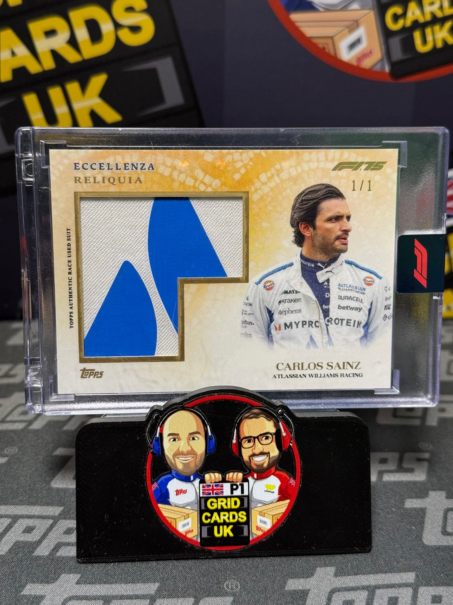 Carlos Sainz 1/1 Gold RELIC - Topps F1 Eccellenza 2025 1st Year Williams...