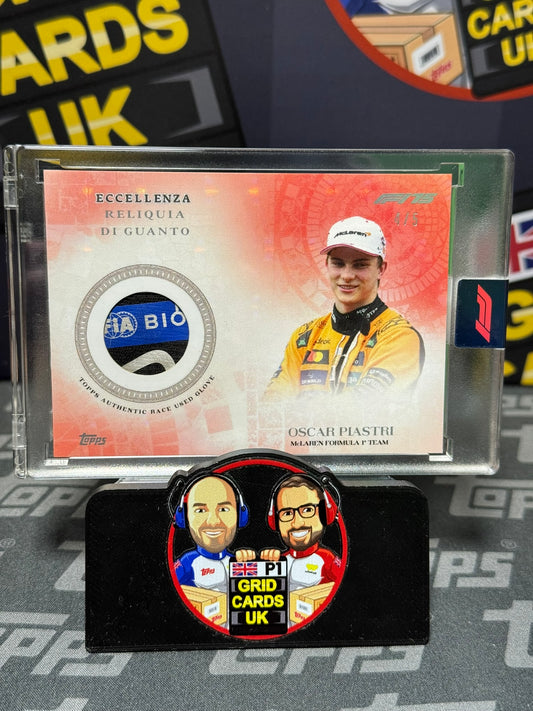 Oscar Piastri RED 4/5 Glove Relic - Topps F1 Eccellenza 2025