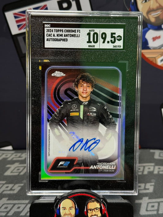Kimi Antonelli AUTO F2 1st Year SGC 9.5 / Auto 10 - Topps F1 Chrome 2024