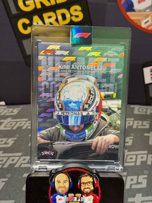 Kimi Antonelli HELMET Collection - Topps F1 Chrome LOGO FRACTOR 2025