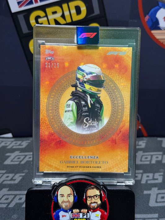 Gabriel Bortoleto RC Rookie 21/25 Orange - Topps F1 Eccellenza 2025