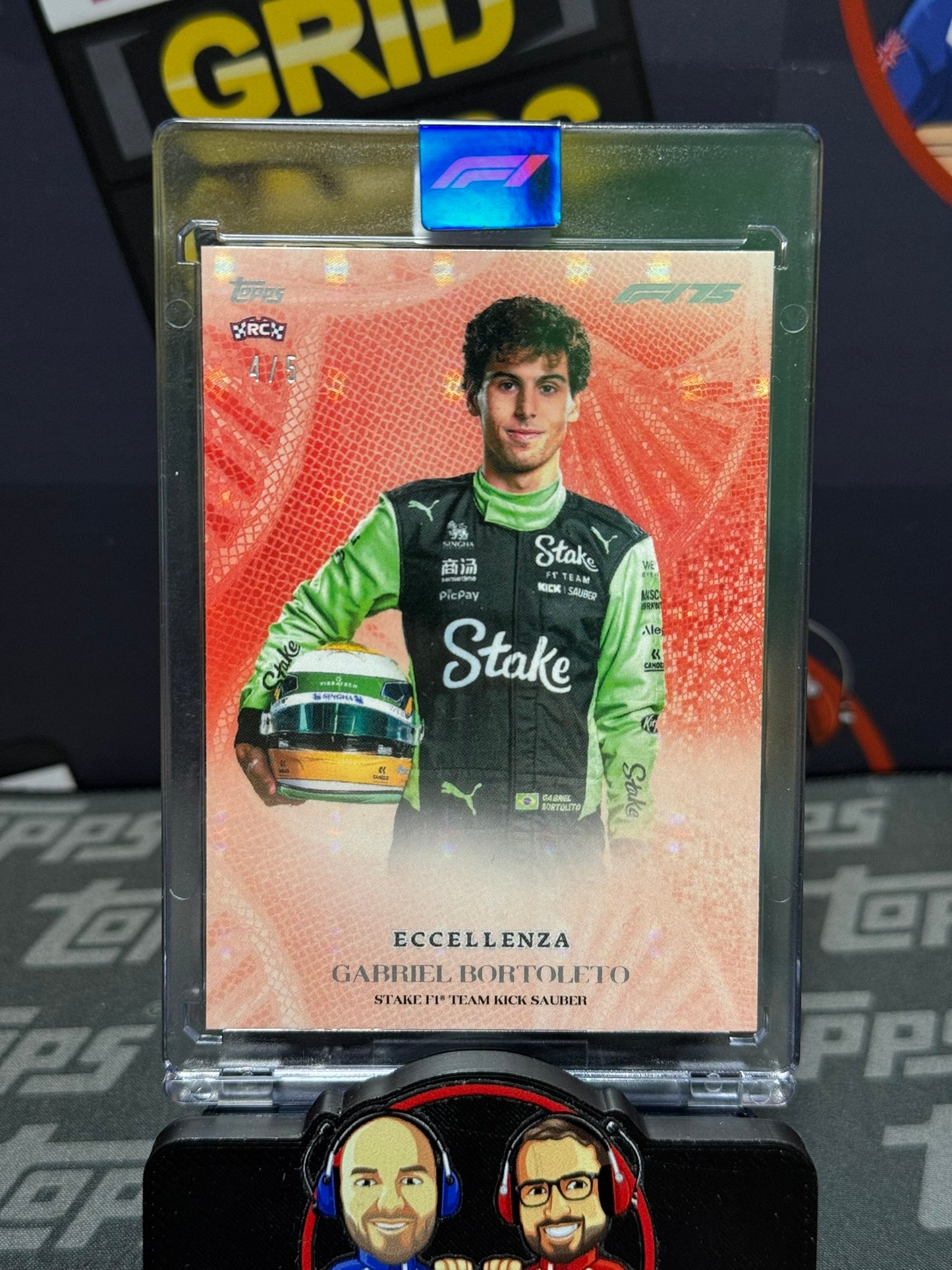 Gabriel Bortoleto RC Rookie 4/5 RED Essenza - Topps F1 Eccellenza 2025