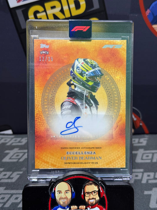 Oliver Bearman AUTO RC Rookie 12/25 Orange - Topps F1 Eccellenza 2025