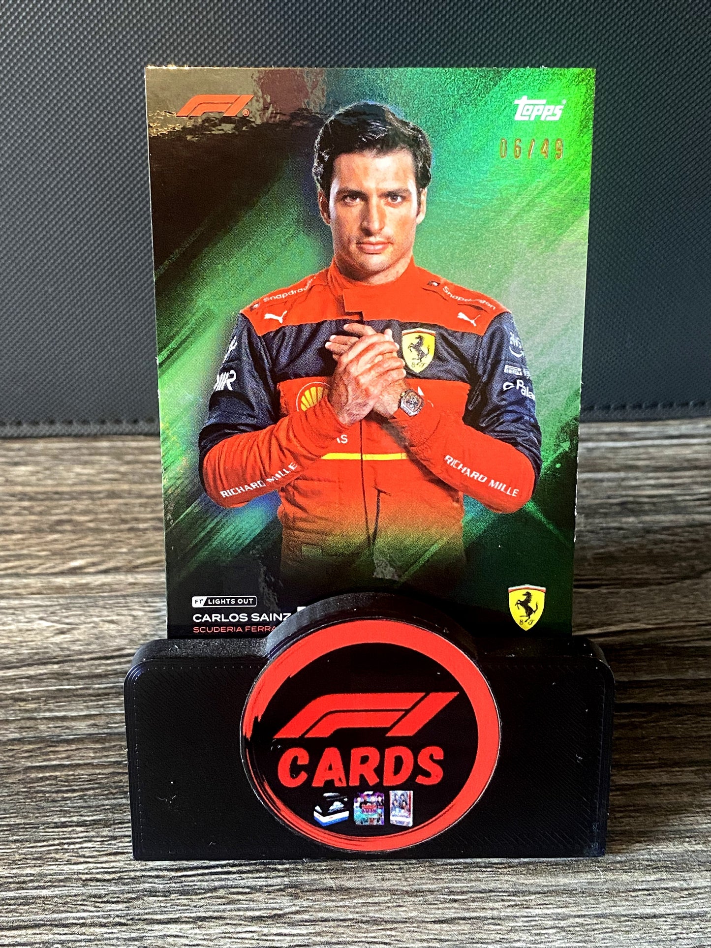 Carlos Sainz Portrait - Lights Out 2022 - Green 06/49