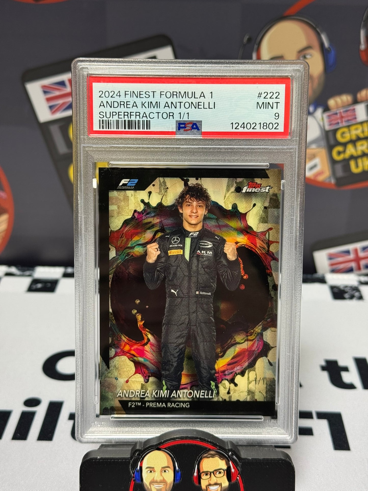 Kimi Antonelli 1/1 SuperFractor F2 1st Year #222 Rare Variation - Topps F1 Finest 2024