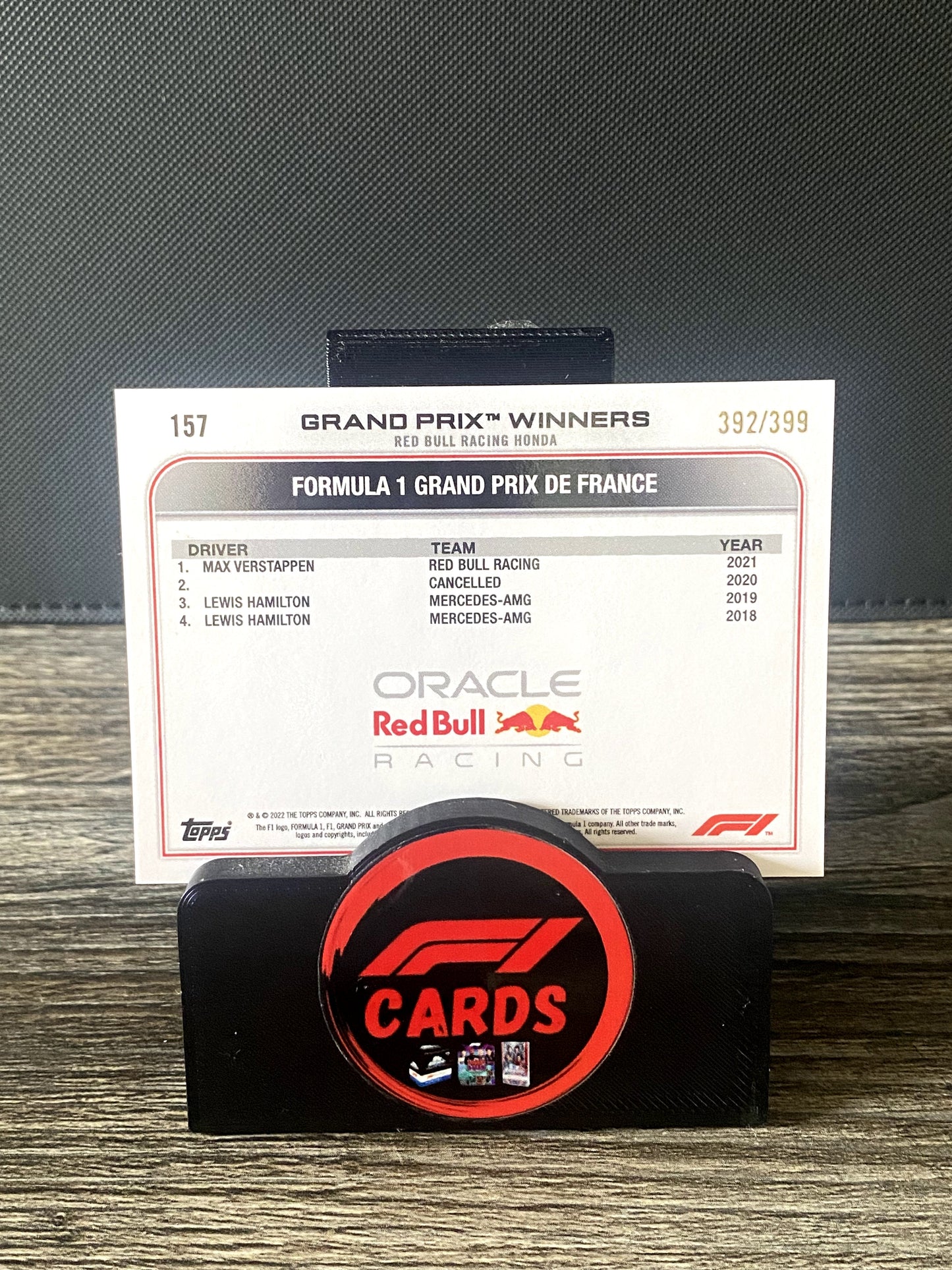 Max Verstappen Winner France 2021 - Chrome 2022 - #157 Purple 392/399