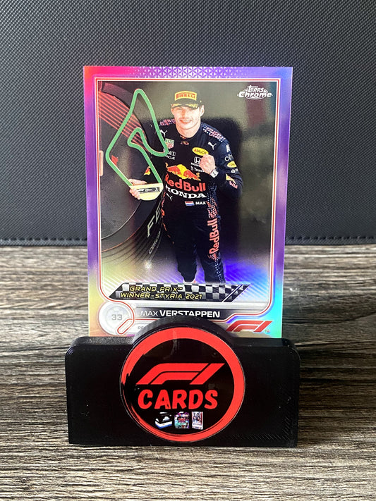 Max Verstappen Winner Styria 2021 - Chrome 2022 - #158 Purple 010/399