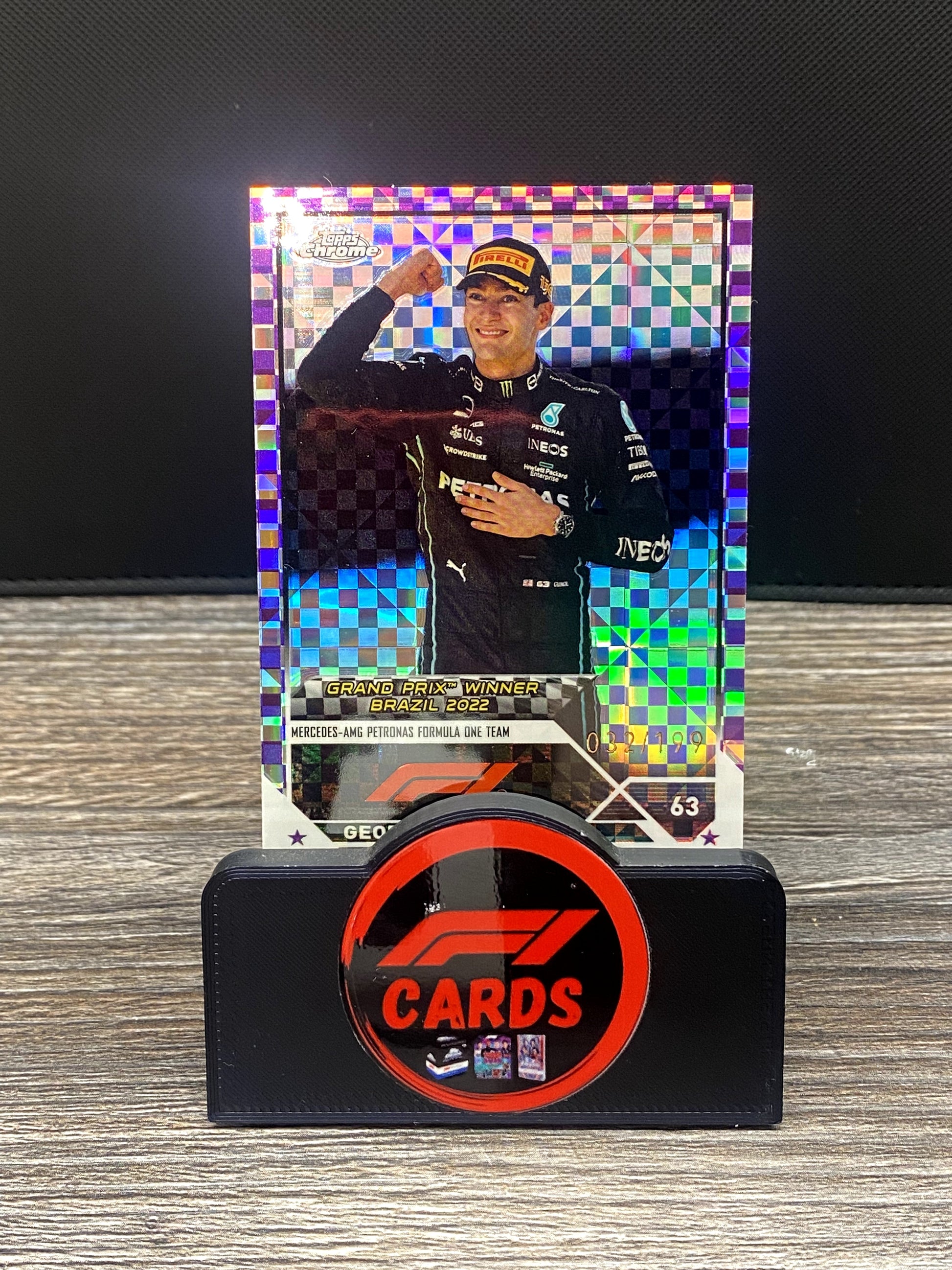 George Russell Winner Brazil 2022 - Chrome 2023 - #164 Purple Checkerboard 032/199