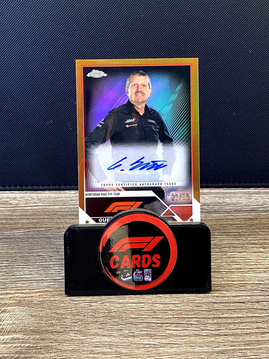 Guenther Steiner AUTO - Chrome 2023 - CAC-GS Gold 22/50