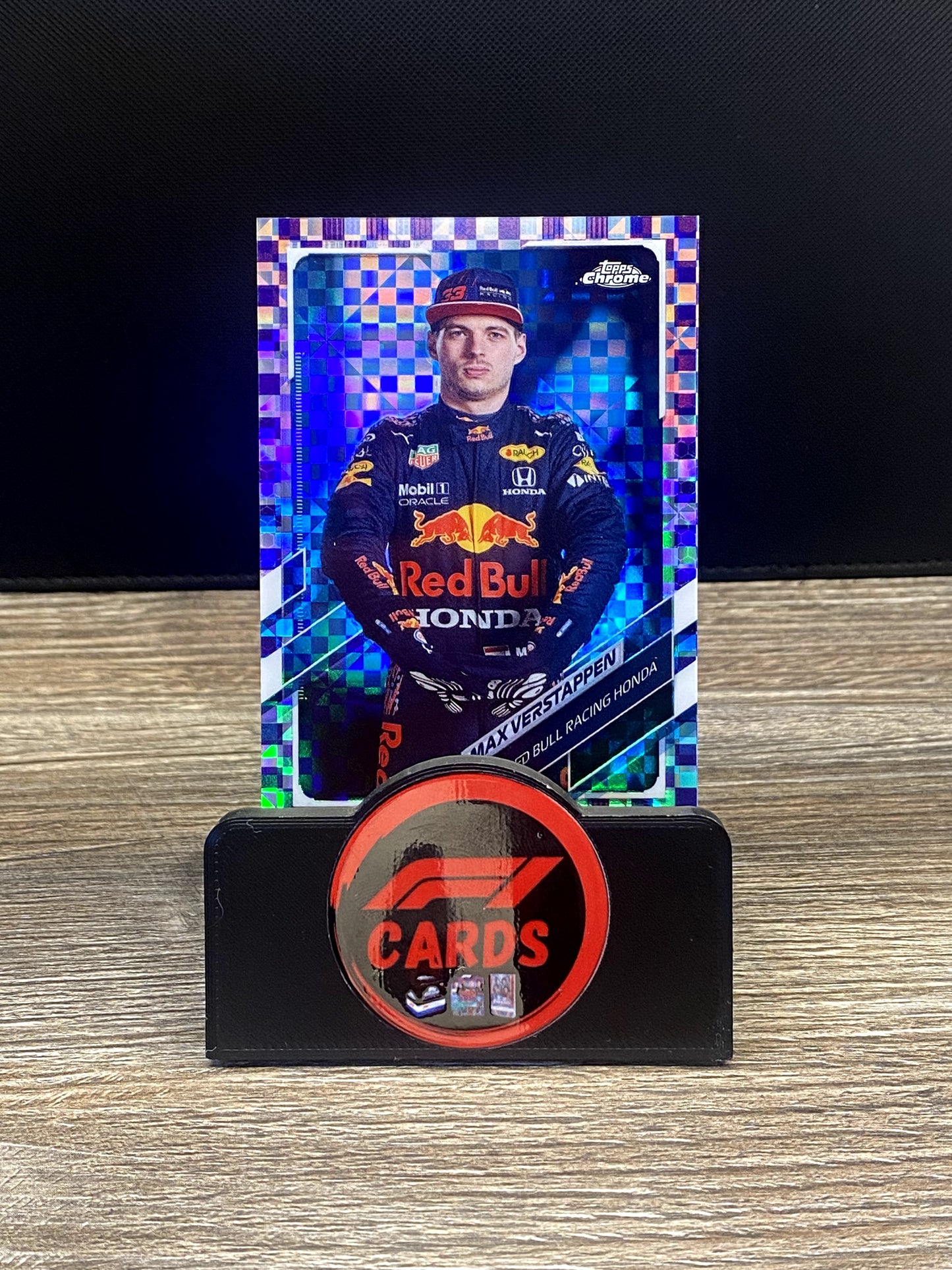 Max Verstappen Portrait - Chrome 2021 - #3 Purple Checkerboard 096/199