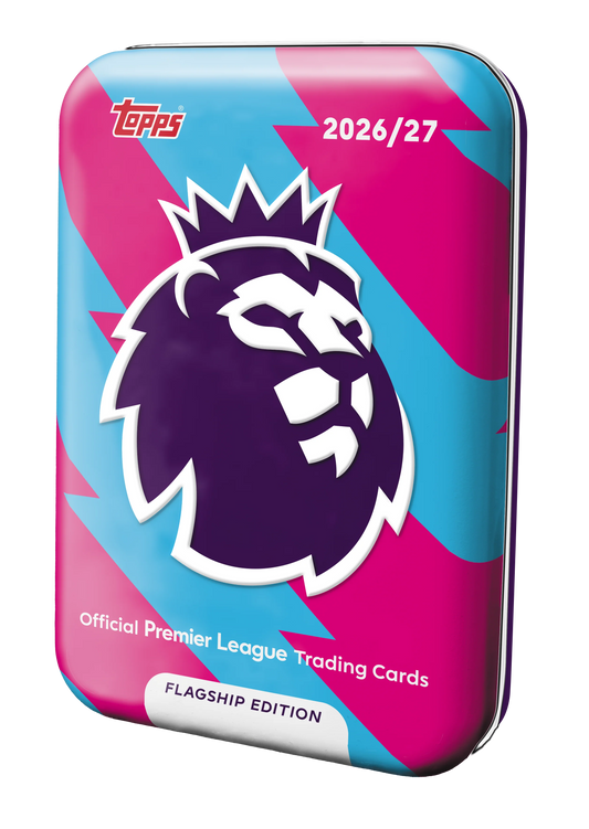 Topps 2027 Premier League Flagship Mega Tin 1 Pink/Blue - New & Sealed