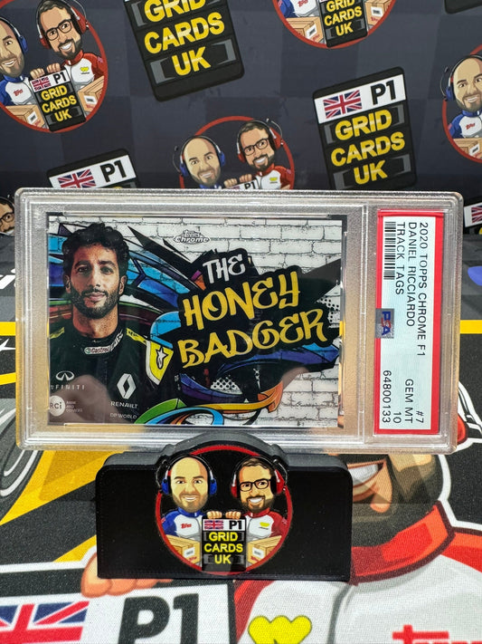 Daniel Ricciardo Track Tag - PSA 10 - Topps F1 Chrome 2020 Slab