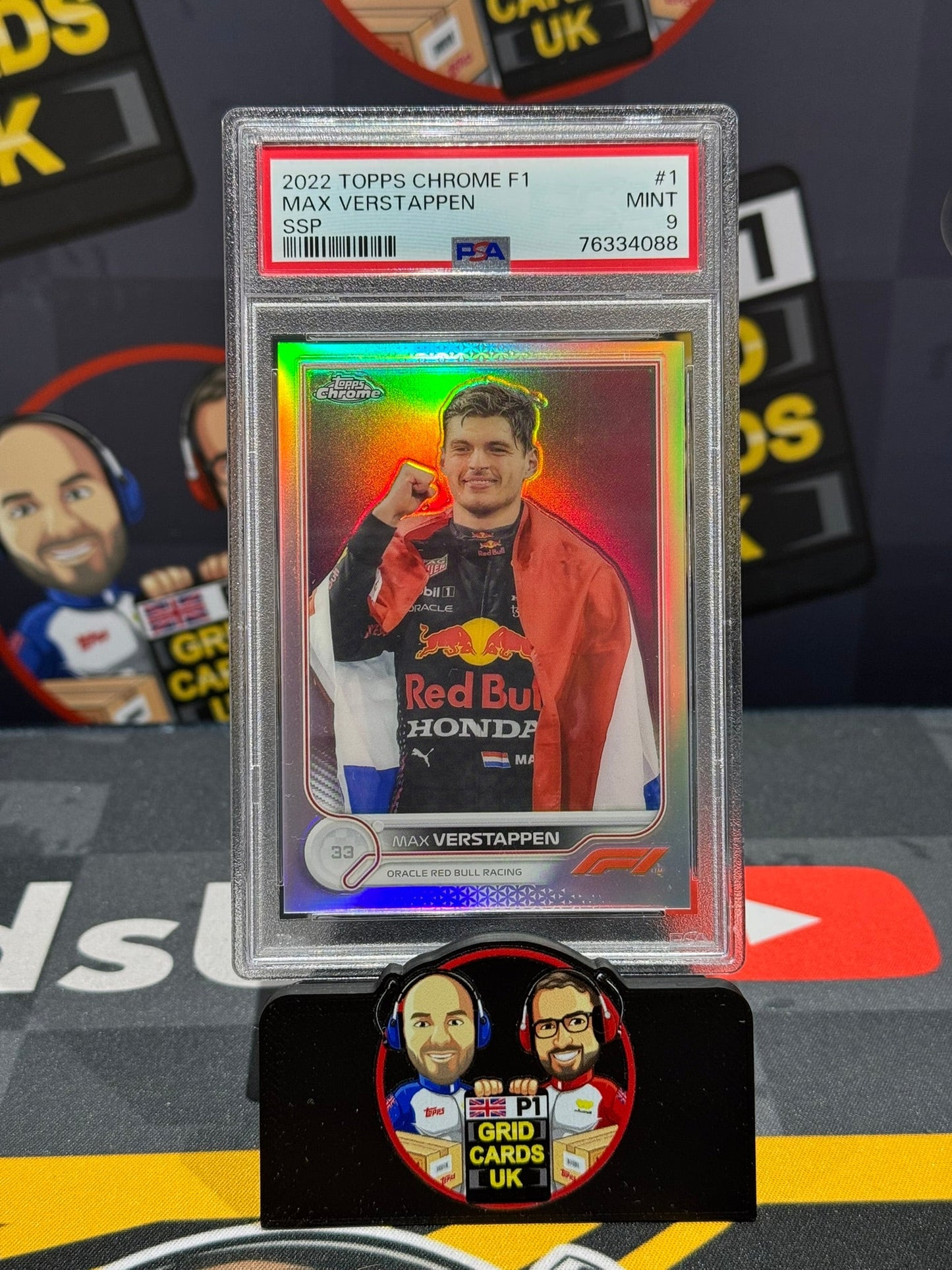 Max Verstappen IV Image Variation #1 PSA 9  Slab - Topps F1 Chrome 2022