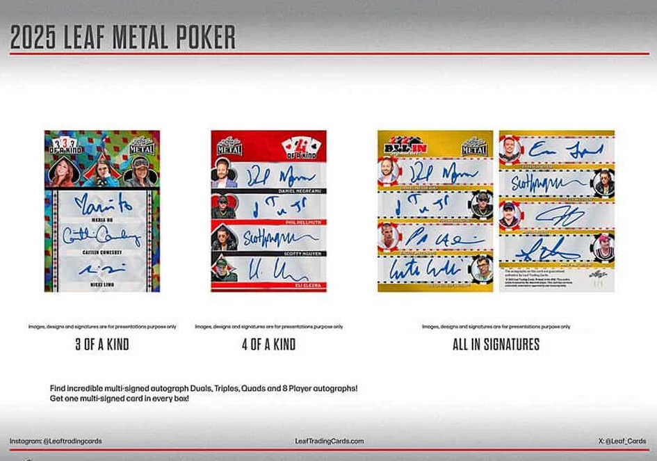 2025 Leaf Poker Trading Cards Box (New & Sealed)